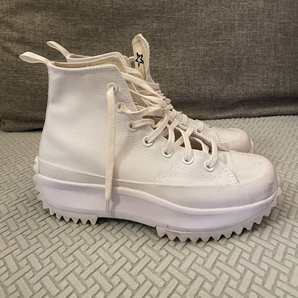 White Converse All Stars Lugged size 7.5W